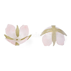 Kunststoff-Perlen, Blume, rosa, 21x21x12 mm, Bohrung: 1.2 mm