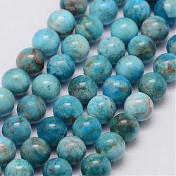 Chapelets de perles en apatite naturelle, ronde, 8mm, Trou: 1mm, Environ 48~50 pcs/chapelet, 15.7 pouce