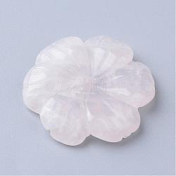 Natürlichen Rosenquarz Perlen, Blume, 29~30x5~7 mm, Bohrung: 1 mm