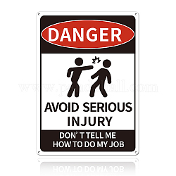GLOBLELAND DON'T TELL ME HOW TO DO MY JOB Sign for Indoor or Outdoor Use, 10 x 12 inch UV Protected and Waterproof Aluminum Warning Signs, Black