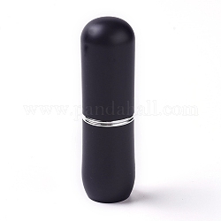 Diy botella vacía de lápiz labial, tubo de bálsamo labial, magnético, con tapa, negro, 7.57x2.15 cm