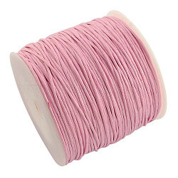 Cordons de fil de coton ciré, rose, 1mm, environ 10.93 yards (10 m)/rouleau