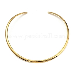 Ожерелье-чокер из нержавеющей стали с вакуумным покрытием, жесткое ожерелье для женщин, золотые, внутренний диаметр: 202 дюйм (5.63 см)