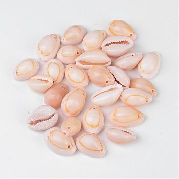 Perles de coquille, blanc, longueur d'environ 17~22 mm ,  largeur de 11~16 mm, épaisseur de 9~11mm, trou: environ 1 mm