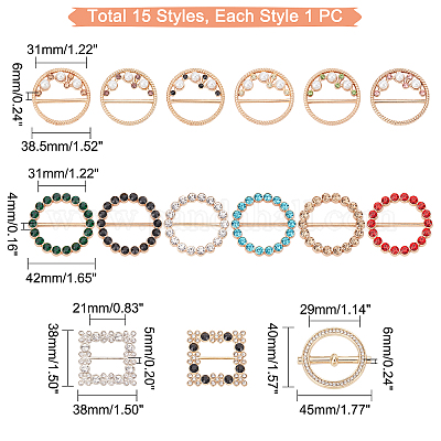 Shop CHGCRAFT 6Pcs 6 Style X Shaped Fashion Scarf Ring Buckle Three Rings  Scarves Buckle Infinity Hollow Scarf Clip for T-Shirt Neckerchief Shawl for  Jewelry Making - PandaHall Selected