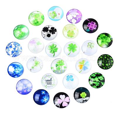 Cabochons di vetro&nbsp;GGLA-WHC0001-05-1