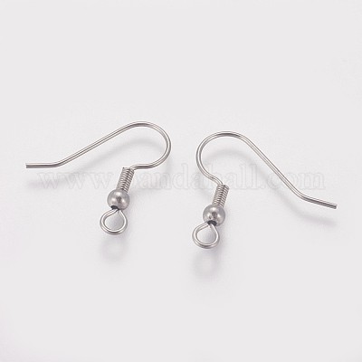 50pcs Stainless Steel 316 Earring Hooks Hypo Allergenic For