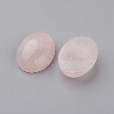 Cabochon a quarzo piatto con quarzo rosa naturale&nbsp;G-G741-18x25mm-21-1