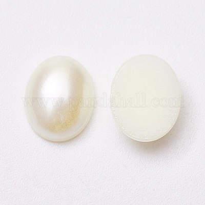 Imitation acrylique cabochons de perles&nbsp;MACR-E007-13x18mm-J02-1
