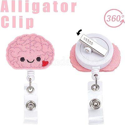 Wholesale GORGECRAFT Badge Reel Holder Pink Cute Brain Design Retractable  Card Holders with Alligator Clips Plastic Flat Round for Nurse Teacher  Student Office Worker Doctor 
