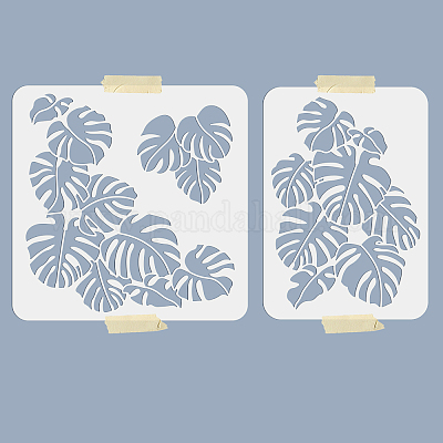  Lurrose Tropical Leaf Stencils Drafting Templates Planner  Drawing Floral Pattern Leaf Wall Stencil Template Stencil Plate Plant  Leaves Reusable Set of 20 Pictures Diary Diary Drawing Tools : Hobbies