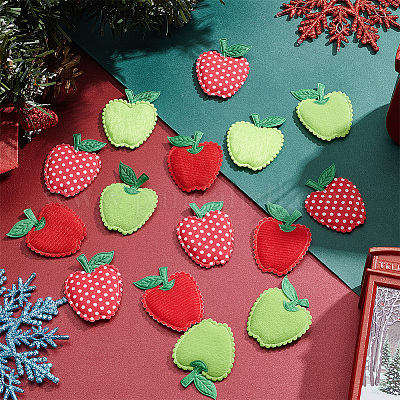 Chgcraft 80 pz 3 stile apple decorazioni natalizie peluche panno ornamento  accessori apple panno decorare per fermagli per capelli fai da te caramelle  di natale decorazioni del partito all'ingrosso 