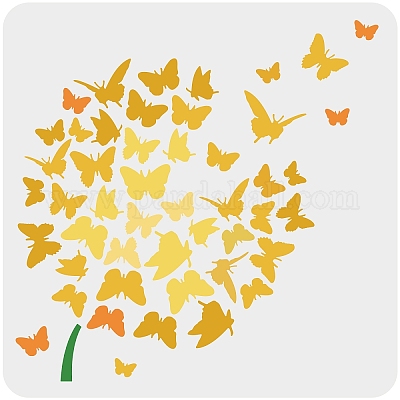 Wholesale FINGERINSPIRE Butterfly Stencil 30x30cm Reusable Flying Butterfly Drawing  Stencils Butterfly Tree Pattern Drawing Decoration Stencil for Painting on  Wall 