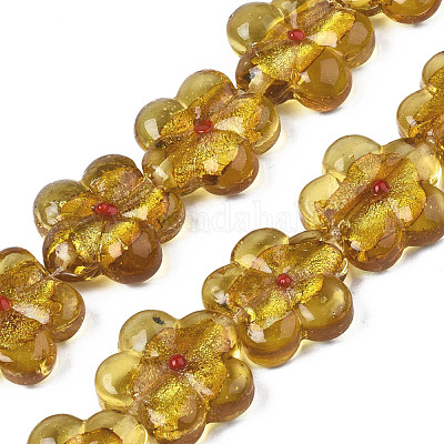 Wholesale Handmade Gold Foil Lampwork Beads 