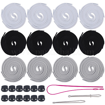 2 Pieces Bodkin Needles Threader Tweezers Insert Elastic Ribbon Easy Insert  into Casings Sewing Tools