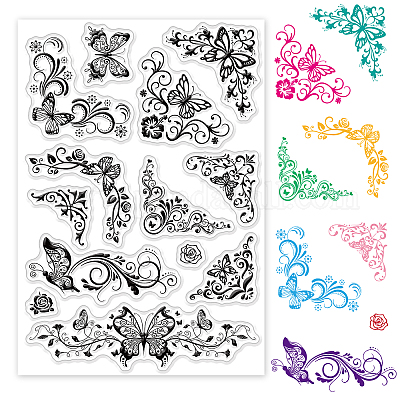 Flower Wreath Silicone Clear Stamps for Card Making Scrapbooking Embossing  DIY Craft Album Decoration Rubber Seal Stamps