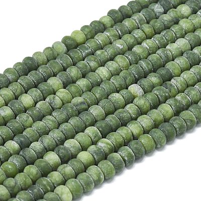 Natürliche chinesische Jade Perlen Stränge&nbsp;G-P575-A19-6x4mm-02-1