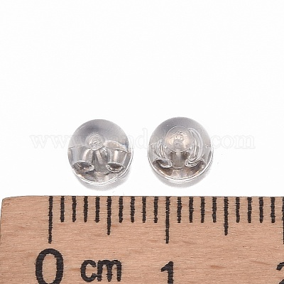 925 tuerca para pendientes de plata de ley chapada en rodio antideslustre&nbsp;STER-E062-01P-1