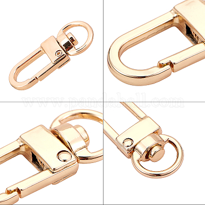 100PCS Gold Swivel Clasps Lanyard Snap Hooks with Key Rings, Key Chain Clip  Hooks Lobster Claw Clasps for Keychains Jewelry DIY Crafts