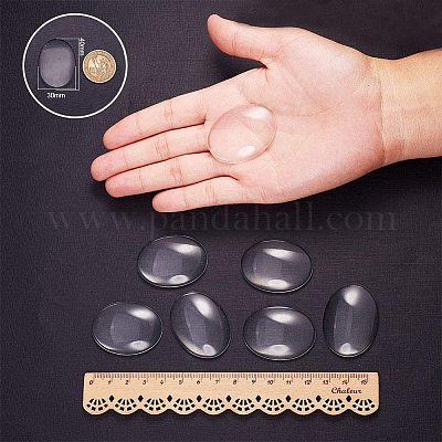 Transparente Glas Cabochons&nbsp;GGLA-PH0004-18-1