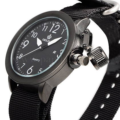 ステンレス鋼の軍用時計  クオーツ時計  ブラック  300x22mm  ウォッチヘッド：45x51.5x12mm WACH-A002-22-1