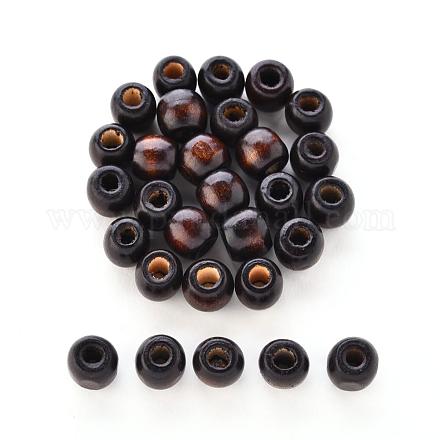 Perline in legno naturale di canna marrone cocco X-WOOD-S030-08-LF-1