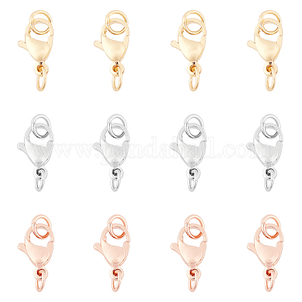 Rack Plating and Vacuum Plating Brass Lobster Claw Clasps for Jewelry Necklace Bracelet Making KK-FH0001-60-RS-1