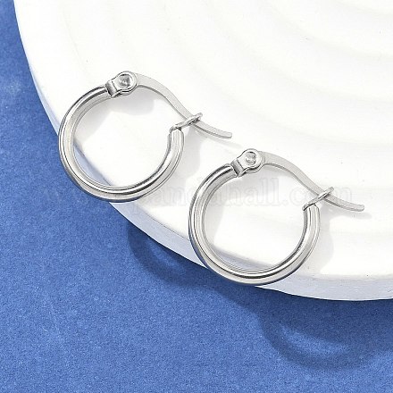 Серьги-кольца из нержавеющей стали 304 EJEW-F105-12P-1
