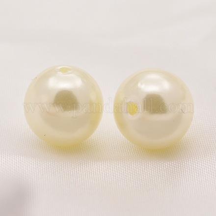 ABS Plastic Imitation Pearl Round Beads SACR-S074-5mm-A41-1