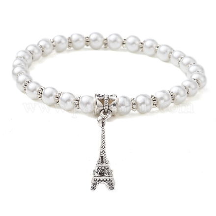 Perles de verre bracelets en perles extensibles BJEW-JB09696-04-1