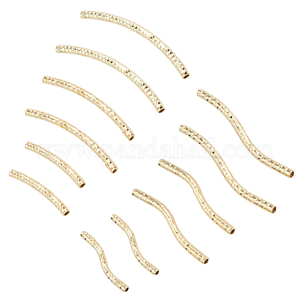 PandaHall Elite Brass Curved Tube Beads KK-PH0001-58G-NF-1