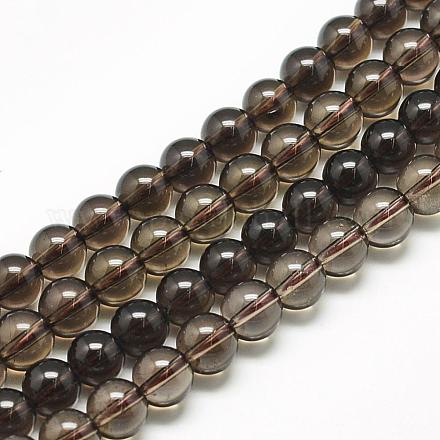 Natural Smoky Quartz Beads Strands G-R439-27-12mm-1