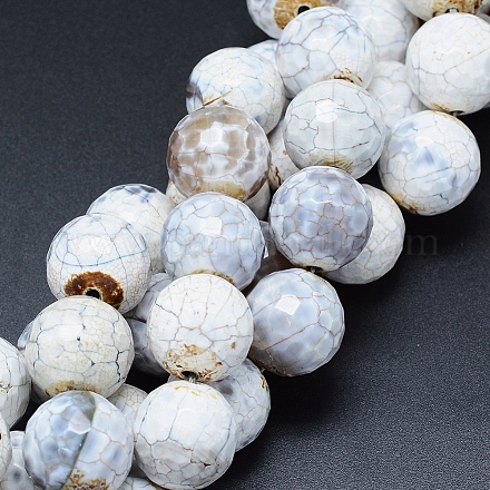 Chapelets de perles en agate naturelle à facettes G-F559-02-19mm-15-1