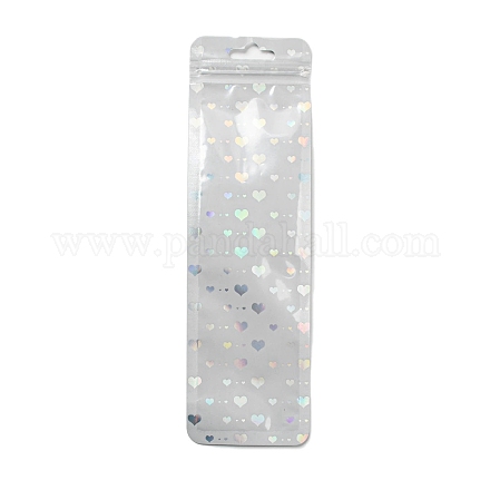 Rectangle Laser Plastic Yin-yang Zip Lock Gift Bags OPP-E004-01C-B02-1