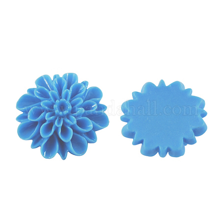 Resin Flower Cabochons CRES-B828-10-1
