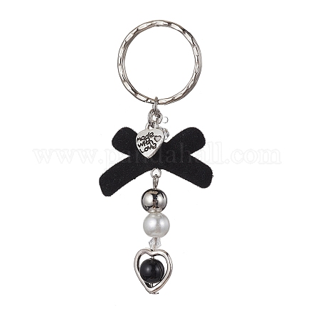 Porte-clés acryliques floqués bowknot KEYC-JKC00610-03-1