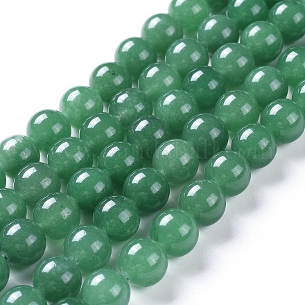 Natural Green Aventurine Beads Strands G-I261-E01-10mm-1