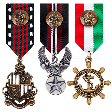 Ahandmaker 3 pièces costume insigne militaire médaille FIND-GA0002-76-1