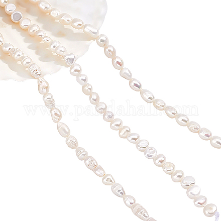 Nbeads circa 116 pz perle di perle d'acqua dolce coltivate naturali PEAR-NB0001-86-1