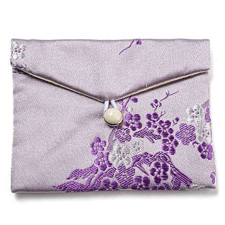Sacchetti per riporre gioielli in tessuto floreale in stile cinese AJEW-D065-01B-05-1
