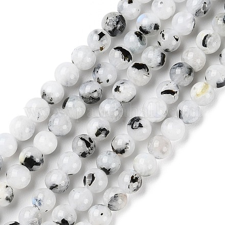 Brins de perles de pierre de lune arc-en-ciel naturel G-Q1001-A05-01-1