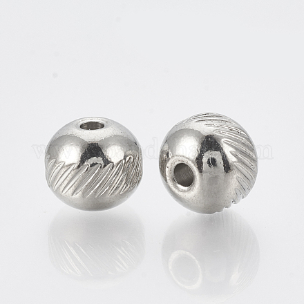 201 Stainless Steel Spacer Beads STAS-T034-8mm-02-1