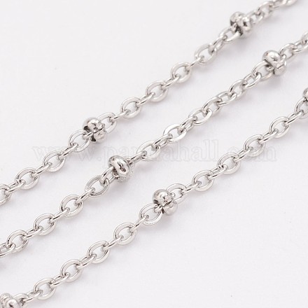 304 Stainless Steel Cable Chains CHS-K003-01P-0.4MM-1