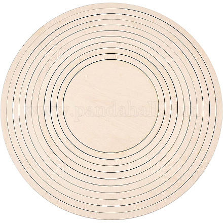 Set di forme rotonde in tiglio grezzo DIY-WH0292-49-1