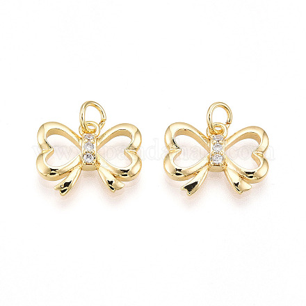 Латунные микро проложить кубического циркония подвески KK-N257-44G-1