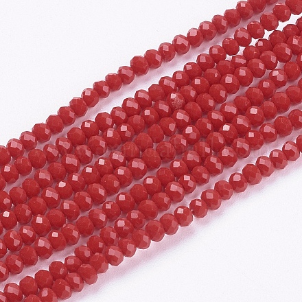Opaque Solid Color Glass Bead Strands X-GLAA-F078-A02-1