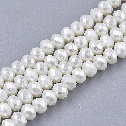 Spray Painted Glass Pearl Beads Strands X-HY-T001-002A-08-1