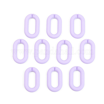 Opaque Spray Painted Acrylic Linking Rings OACR-T024-02-I06-1