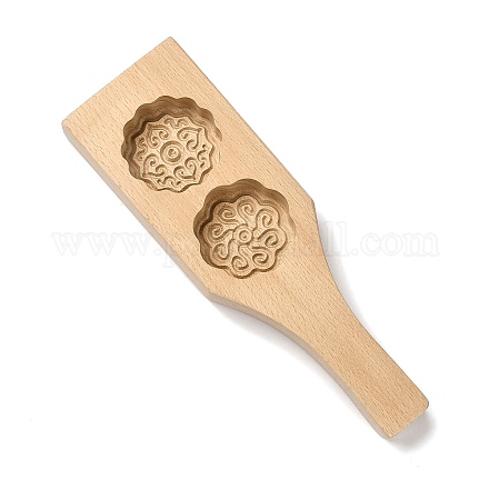 Stampo per mooncake con pressa in legno di faggio WOOD-K010-07C-1