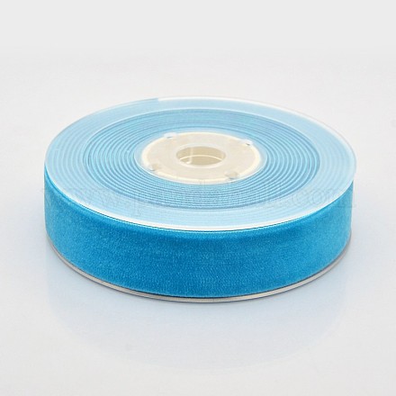 Polyester Velvet Ribbon for Gift Packing and Festival Decoration SRIB-M001-23mm-340-1